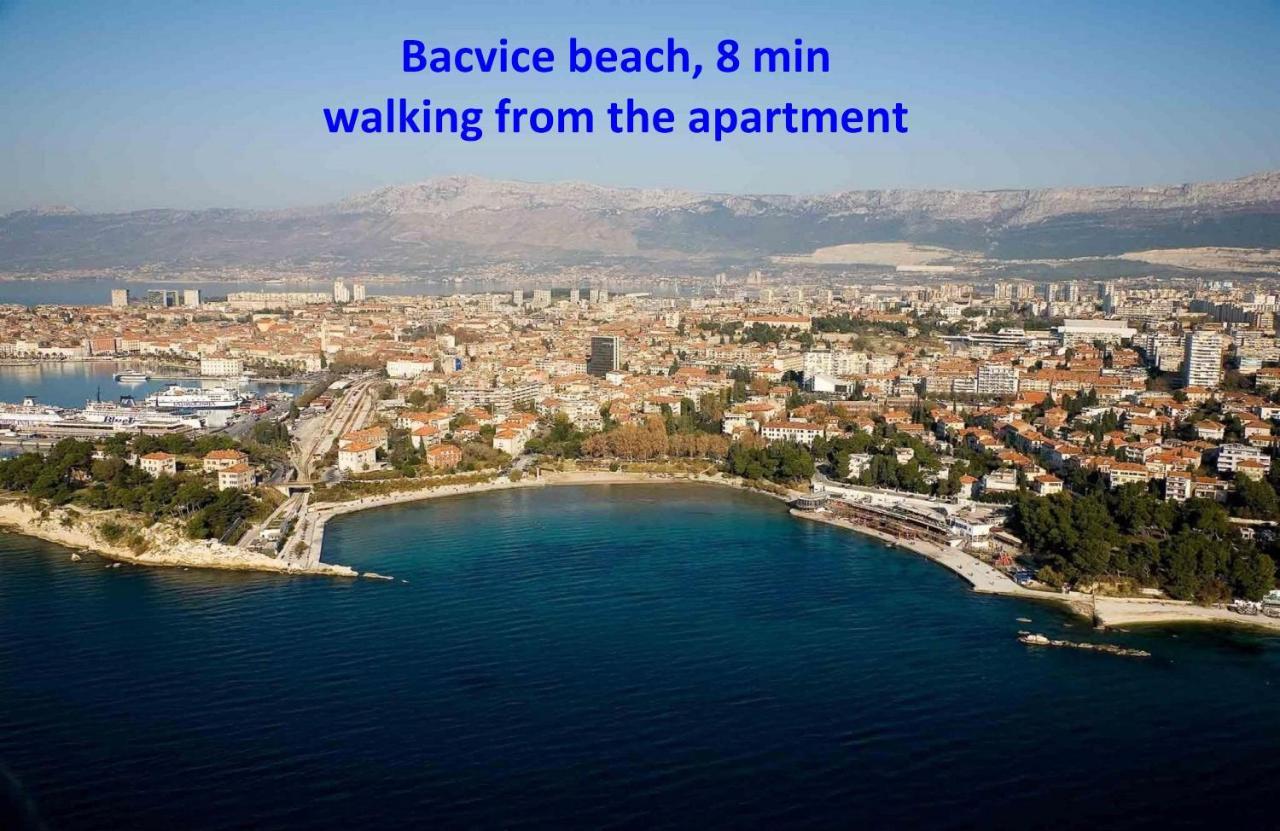 Modern Apt With Terrace 4 Min Walk To The Beach Split Exterior foto